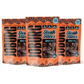 JOBURG VARIETY FLAVORS Steak Slices Biltong Meat Snack Kosher Multi pack/3 (6 OZ, PERI PERI)