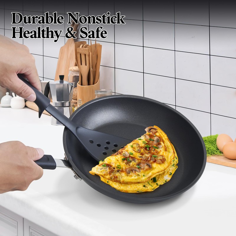 Cook N Home Nonstick Saute Fry Pan 9.5-inch Professional Hard