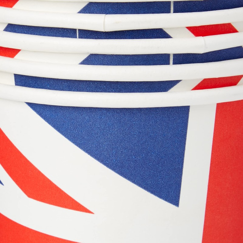 SHATCHI 20pcs Great Britain Union Jack Party Paper Cups Tableware