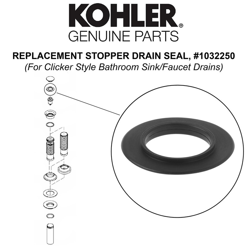 KOHLER 1032250 Seal Ring for Sink Pop-Up Stoppers or Clicker-Style