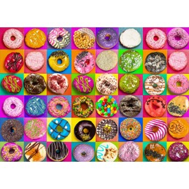 Jigsaw Puzzles 1000 Pieces for Adults, Families (Donuts) Pieces Fit Together Perfectly