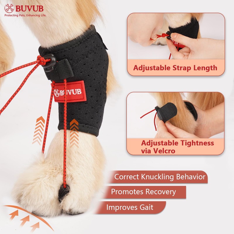 BUVUB Dog Canine Knuckling Brace Front Paw Rear Leg Dog