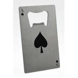 Ace Design - Full Colour - Stainless Steel Bottle Opener for Bars & Kitchens - Wallet Bottle Opener - Funny Novelty Item - Perfect for Father's Day, Christmas, & Birthdays