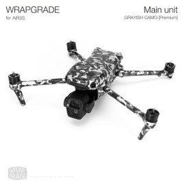 WRAPGRADE Skin Decal Sticker Compatible with DJI Air 3S (Grayish Camo)