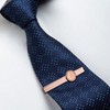 AMITER Initial Tie Clips for Men, A-Z Letter Rose Gold
