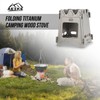 Camping Wood Stove Portable Folding Lightweight Titanium Wood Burning Backpacking