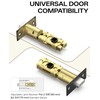 Amerdeco 4 Pack Matte Black Privacy Door Handles, Black Door