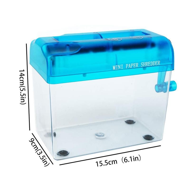 Mini Manual Shredder - Office Portable Hand Paper Cutter for
