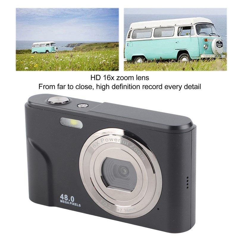 Digital Camera 48MP 16X Zoom 1080P HD 2.4 Inch IPS