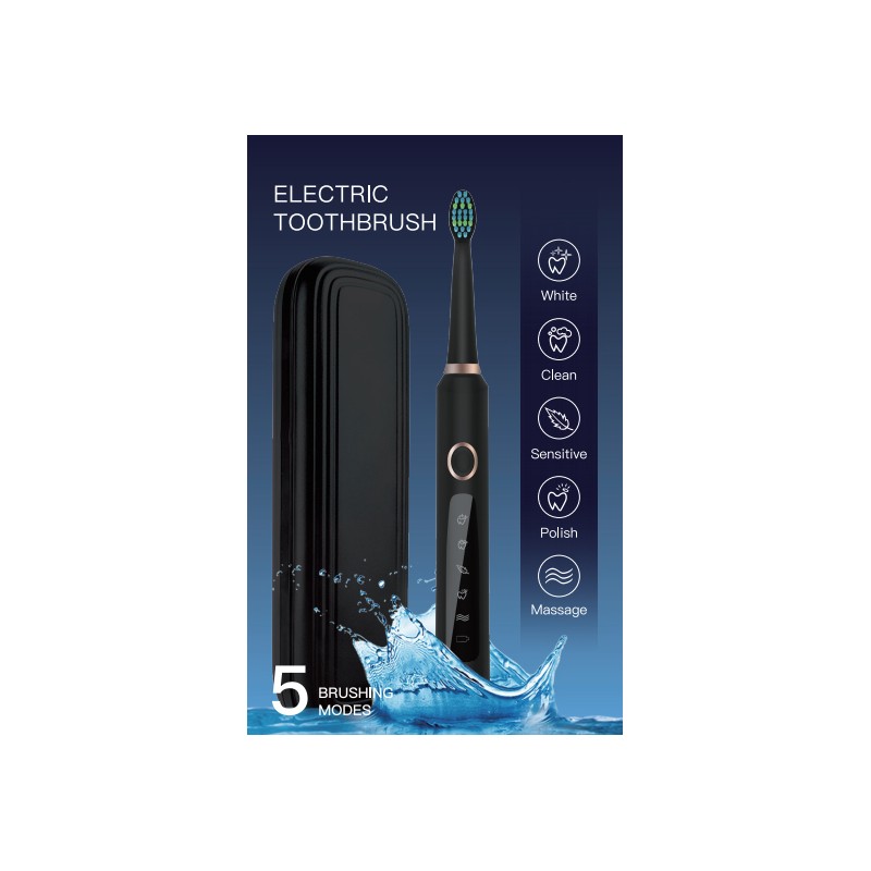 Electric Toothbrush Sonic Electric Toothbrush Adult Toothbrush with 8 Replacement