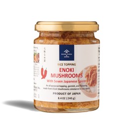 [KUZE FUKU & SONS] Enoki Mushrooms With Seven Japanese Spices, Multipurpose Rice Topping, Garnish, & Flavoring, Product of Japan (8.4 Oz /240 g)