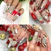 18Pcs Christmas Nail Art Charms Metallic Silver Nail Charms Shiny