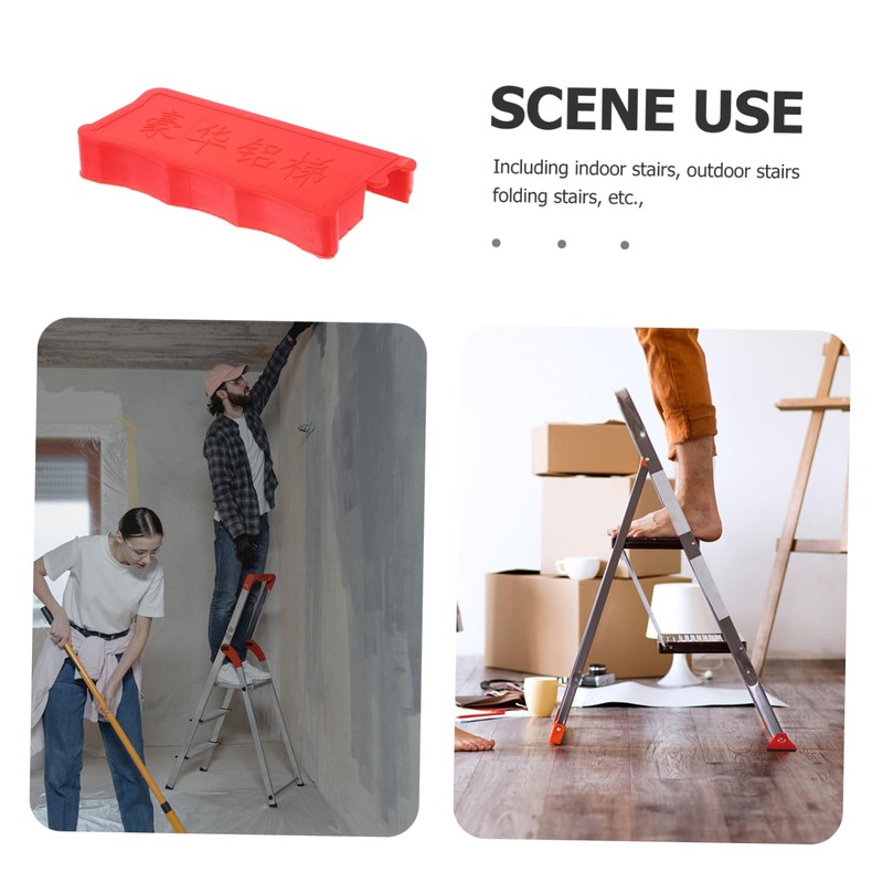 iplusmile Ladder Cover End Cap Covers Red Aluminum Ladder Pad
