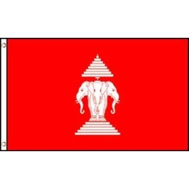 RFCO 3X5 OLD LAOS FLAG LAOTIAN FLAGS ELEPHANT NEW ASIA F502