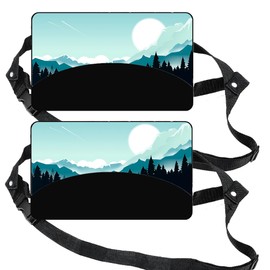 Ruhuayoupin Airplane Foot Rest Comfortable Travel Footrest Accessories Adjustable Foot Hammock for Plane,Ergonomic Airplane Travel Essentials,Portable Office Desk Foot Rest (Forest, 2 Pack)