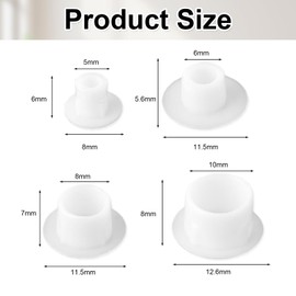 Cover Caps for Drill Holes Pack of 120 Drill Hole Cover Caps Cover Plugs Screw Cover White for Nail Holes Screw Holes Division Holes in Cabinets 5 mm/6 mm/8 mm/10 mm