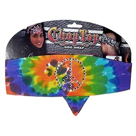 Rainbow Tye Dye Peace Sign Paisley Rhinestones Chop Top Biker Bandanna Style Headbands Headrap Adjustable Sweatband