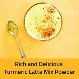 Turmeric Golden Milk Powder - 200g, Turmeric Powder with Black Pepper, Mix Blend of Ginger, Cardamom, Black Pepper, Curcumin, Cane Sugar, Organic Ingredients