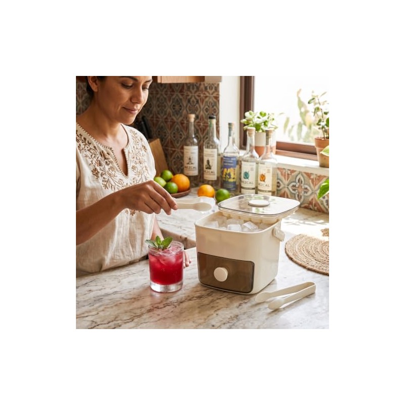 Mavis Laven Cubitera para Hielo, 2 Bandeja con Caja Almacenamiento