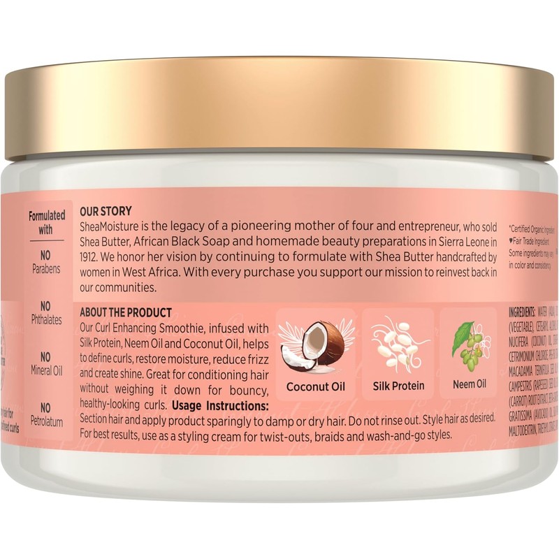 SheaMoisture Coconut & Hibiscus Curl Enhancing Smoothie, 12 Ounce