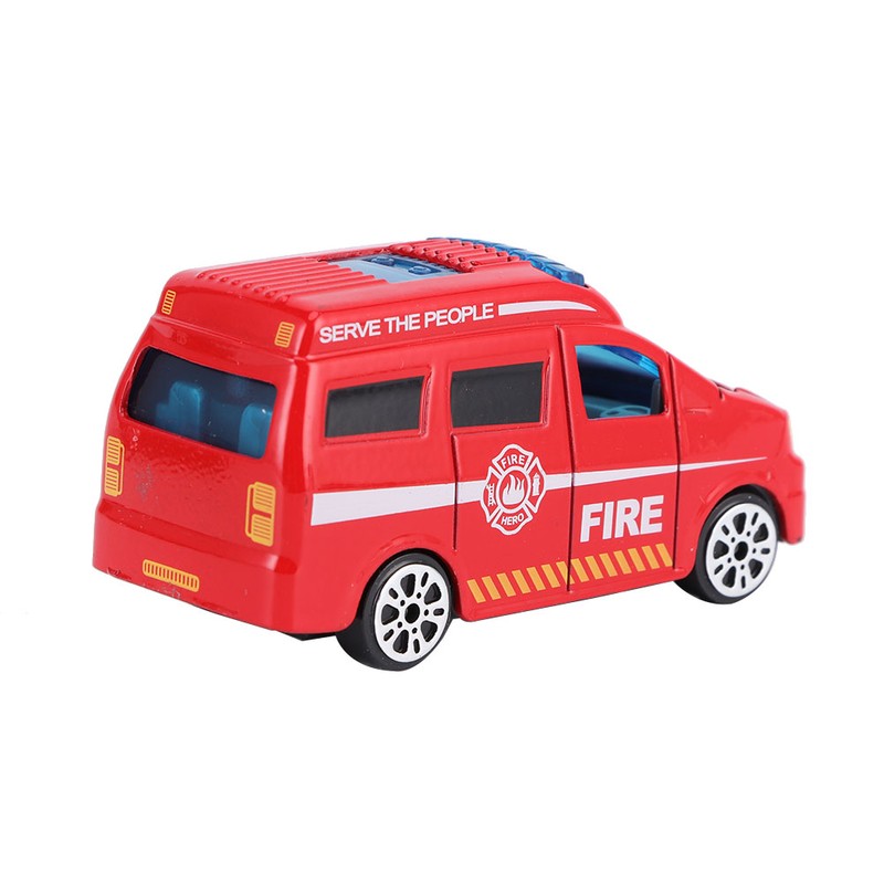 6pcs 1:64 Engineering Car Model Alloy Simulation Vehicle Car Model