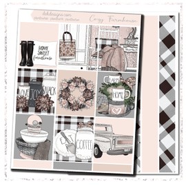 Life Planner Sticker Kit, Cosy Farmhouse, over 150 stickers on premium matte