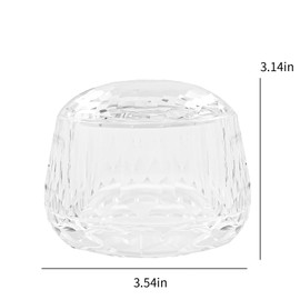 DONOUCLS Crystal Candy Dish, Nut Bowl with Lid 3.5" x 3.1" Decorative Crystal Bowl&Jar for Home Wedding Table, Comes With Gift Box