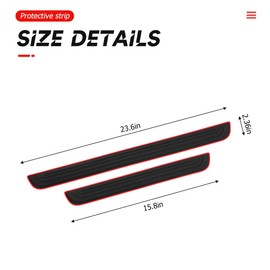 BELOMI 4PCS Car Door Threshold Protection Stickers, Auto Self-Adhesive Scratch Resistant Door Entry Guard, Scuff Edge Step Dust Shield Covers, Universal for Vehicles, SUV, Truck (Red/Large)