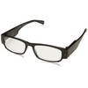 Foster Grant Mens Lloyd Lightspecs Lighted Glasses Reading, Black/Transparent, 59