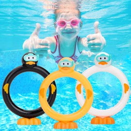 Xndryan Diving Toys for Swimming Pool, 3PCS Diving Rings Swimming Pool Games Confidence Building Swimming Toys Pool Toys Dive Toys Swimming Sinkers for Kids