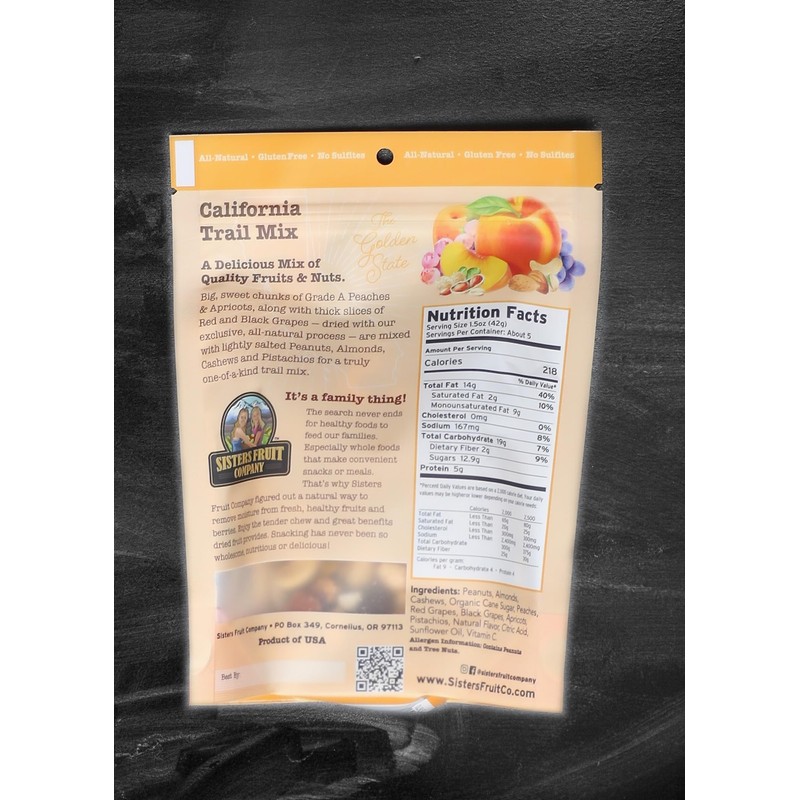 Sisters Fruit Company Trail Mix (3 Pack, California Trail Mix)