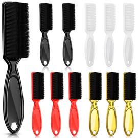 Patelai 12 Pcs Barber Clipper Brush Blade Trimmer Cleaning Brush for Fades Nail Neck Duster Manicure Salon(Red, Black, Gold, White)