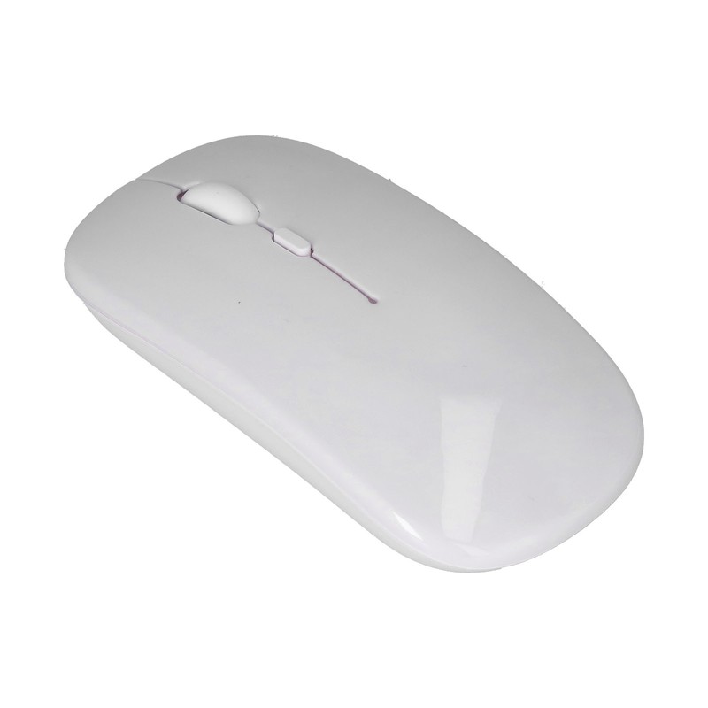 Wireless Mouse Rechargeable DualMode 2.4G Ergonomic Mute Optical Computer Accessories(White