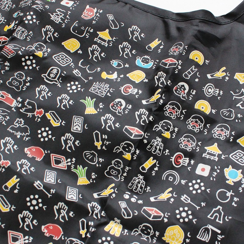 Kurochiku 21702543 Eco Bag, Eshin-kyo, Black, 5