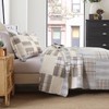KALOOLA 100% Cotton Quilts King Size 3 Pieces, Farmhouse Plaid