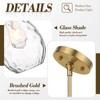 SADUENFR Brushed Gold Pendant Lights Kitchen Island 2 Pack, Modern