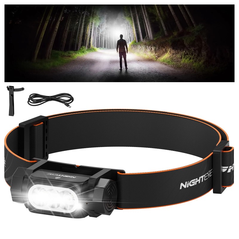 Nighteye 2000Lm Rechargeable Camping Headlight Waterproof LED Head Lamp Rang