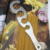 S Shaped Spaghetti Ruler, Food Grade Stainless Steel, 4 Holes,