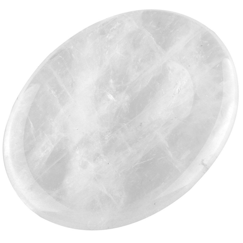 mookaitedecor Rock Crystal Thumb Stone Crystal Gemstone Massage Stone with