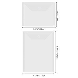 OTCRAFT 60 Pcs/Set 7x9.4inch/7x5inch Clear Stamp and Die Storage Pockets, Stamp Storage Bags, Plastic Envelopes, DIY Scrapbooking Storage Die Cuts for Stencil Storage Card Making Cutting Dies