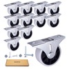 SKIR'CO 12 x 40mm Rubber Castors Furniture Castors Fixed Non