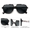 SOJOS Retro Polarized Aviator Sunglasses Womens Mens Vintage Double Bridge