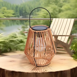 Shunyaju Solar Lanterns Outdoor Waterproof Hanging Solar Lights Woven Lantern Lights Decoration for Garden Yard Patio Porch Lawn Pathway Trees, 1 Pack