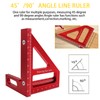 Koprek 3D Multi-Angle Measuring Ruler – 45/90 Degree Aluminum Alloy