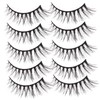 WOONEKY 10pairs Wispy Lash Clusters Lashes Cluster Kit Natural Look