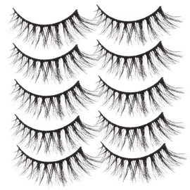 WOONEKY 10pairs Wispy Lash Clusters Lashes Cluster Kit Natural Look Fake Strips