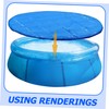 MERRYHAPY 10-foot Diameter Round Pool Cover Weatherproof Ideal for Inflatable