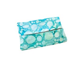 Blue Batik Fabric Pocket Travel Tissue Holder