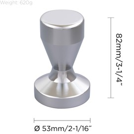 YoiYee Stainless Steel Coffee Tamper, Professional Espresso Tamper for 53mm Portafilters, Durable and Easy to Clean, Perfect for Home or Commercial Use