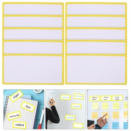 DOITOOL 2sets Magnetic Dry Erase Labels Reusable Writable Name Plates for Whiteboard Use for Easy Identification Versatile Display 10pcs*2